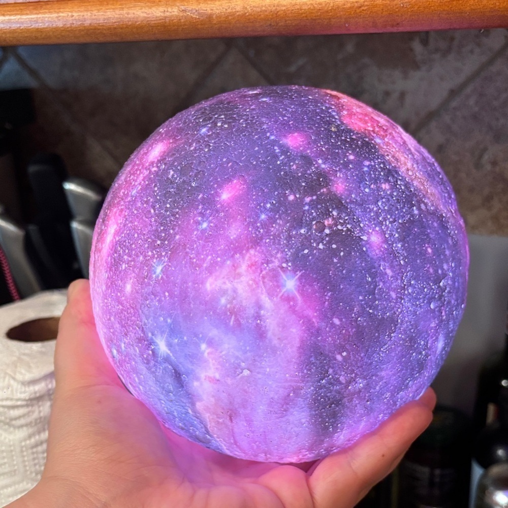 Galaxy-Themed Moon LED Night Light